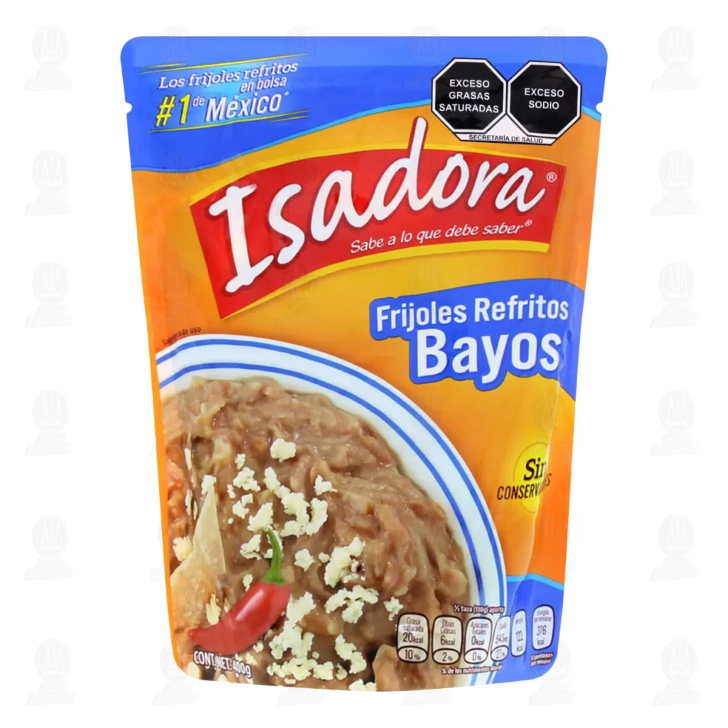 frijoles bayos isadora refritos 430 g $ 18