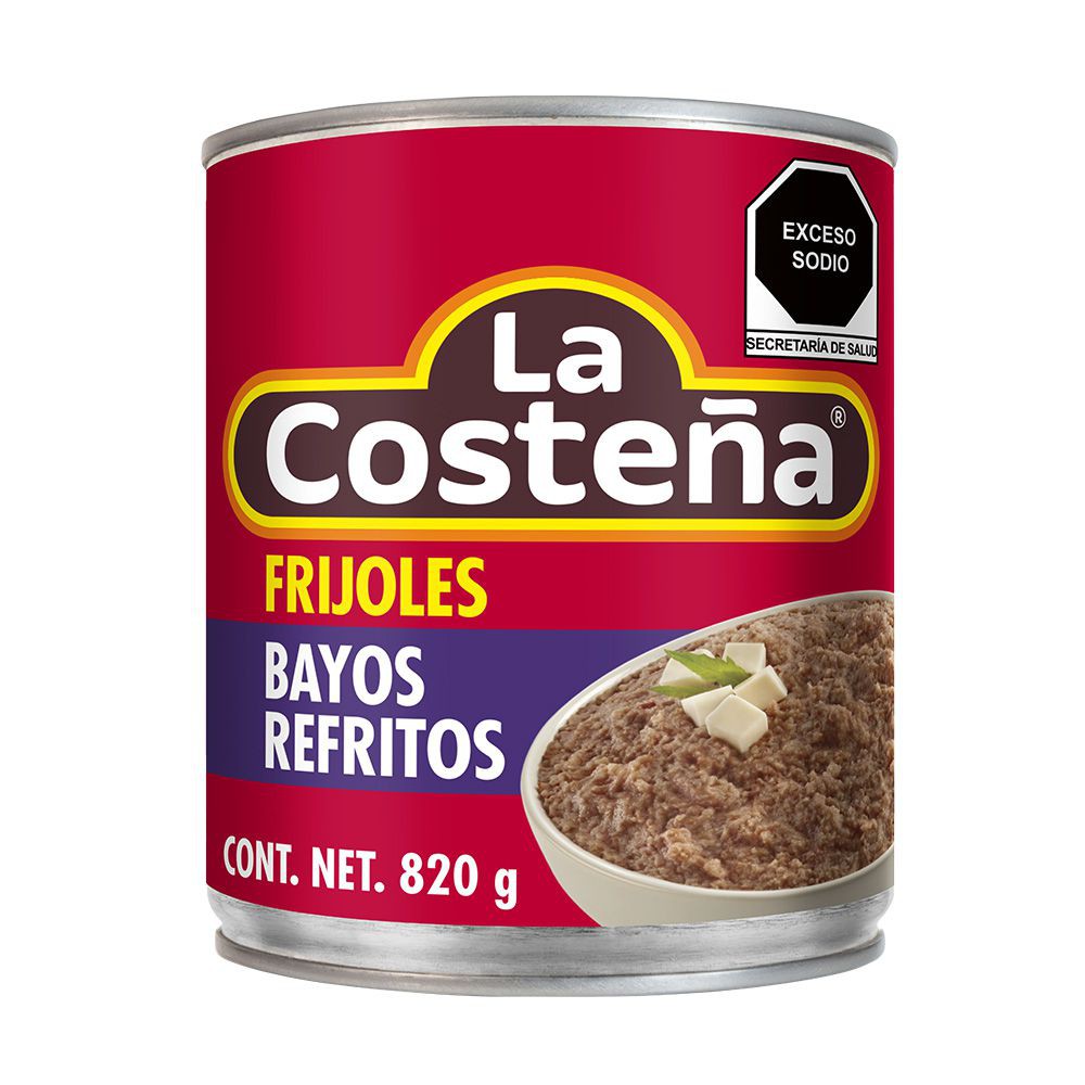 frijoles bayos la costeña refritos 580g $ 17