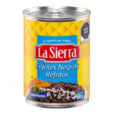 frijoles negros la sierra lata refritos lata 580g $17