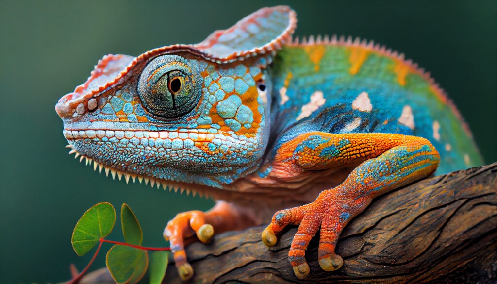 lagarto-animal-naturaleza-multicolor-ia-generativa-primer-plano